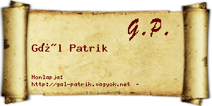 Gál Patrik névjegykártya