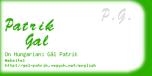 patrik gal business card